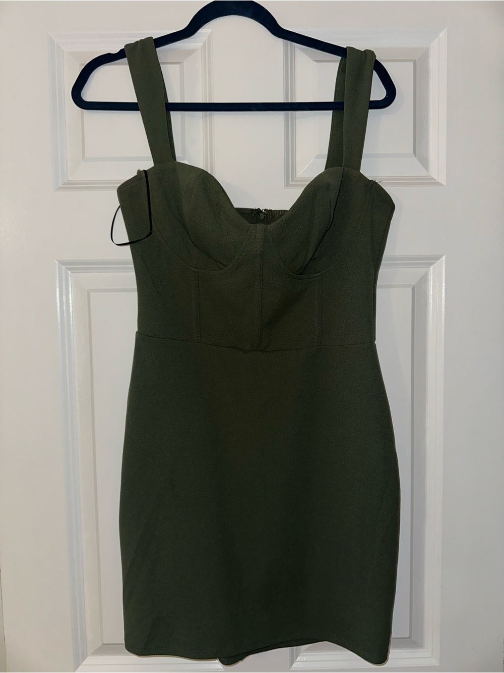 Windsor Olive Green Bustier Mini Dress